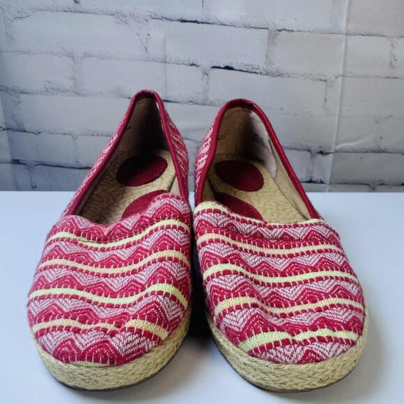 b.ø.c. Born Concept Espadrille Flats | Size 7.5M | Red & Yellow Aztec Print - Picture 6 of 10